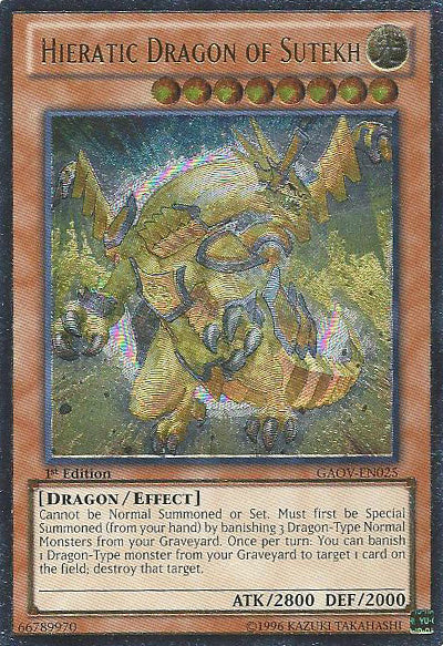 Hieratic Dragon of Sutekh [GAOV-EN025] Ultimate Rare Yu-Gi-Oh!