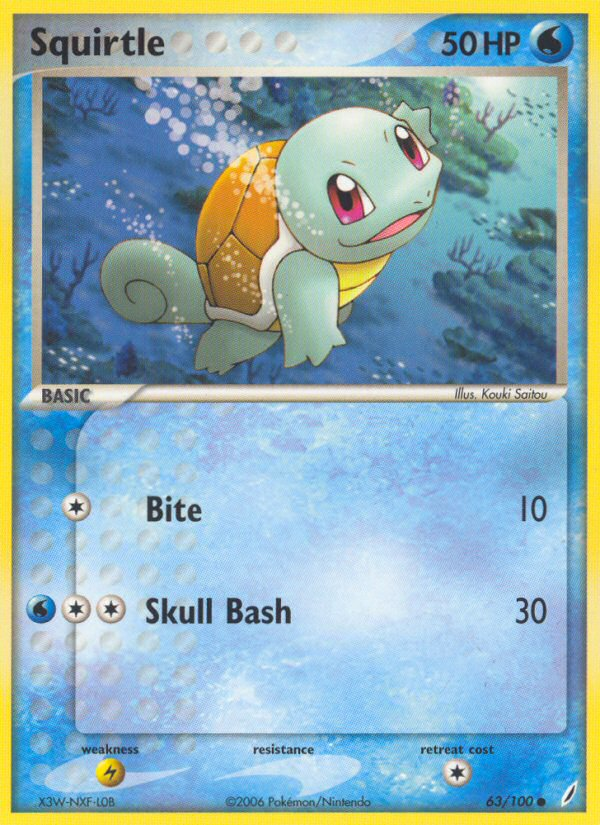 Squirtle (63/100) [EX: Crystal Guardians] Pokémon