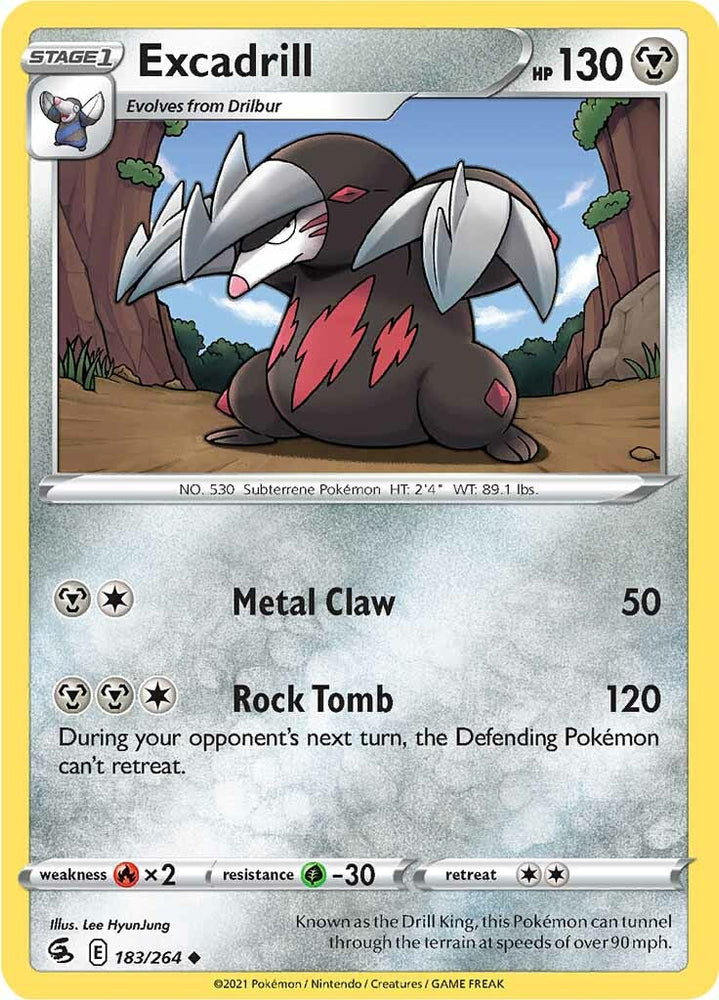 Excadrill (183/264) [Sword & Shield: Fusion Strike] Pokémon