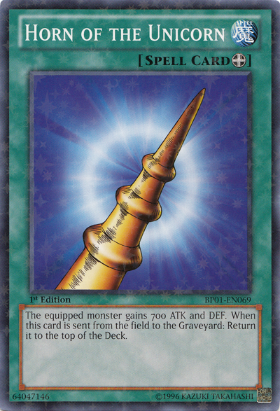 Horn of the Unicorn [BP01-EN069] Starfoil Rare Yu-Gi-Oh!