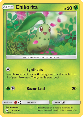 Chikorita (5/214) [Sun & Moon: Lost Thunder] Pokémon