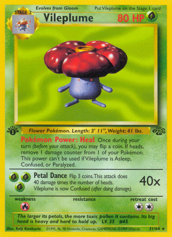Vileplume (31/64) [Jungle 1st Edition] Pokémon
