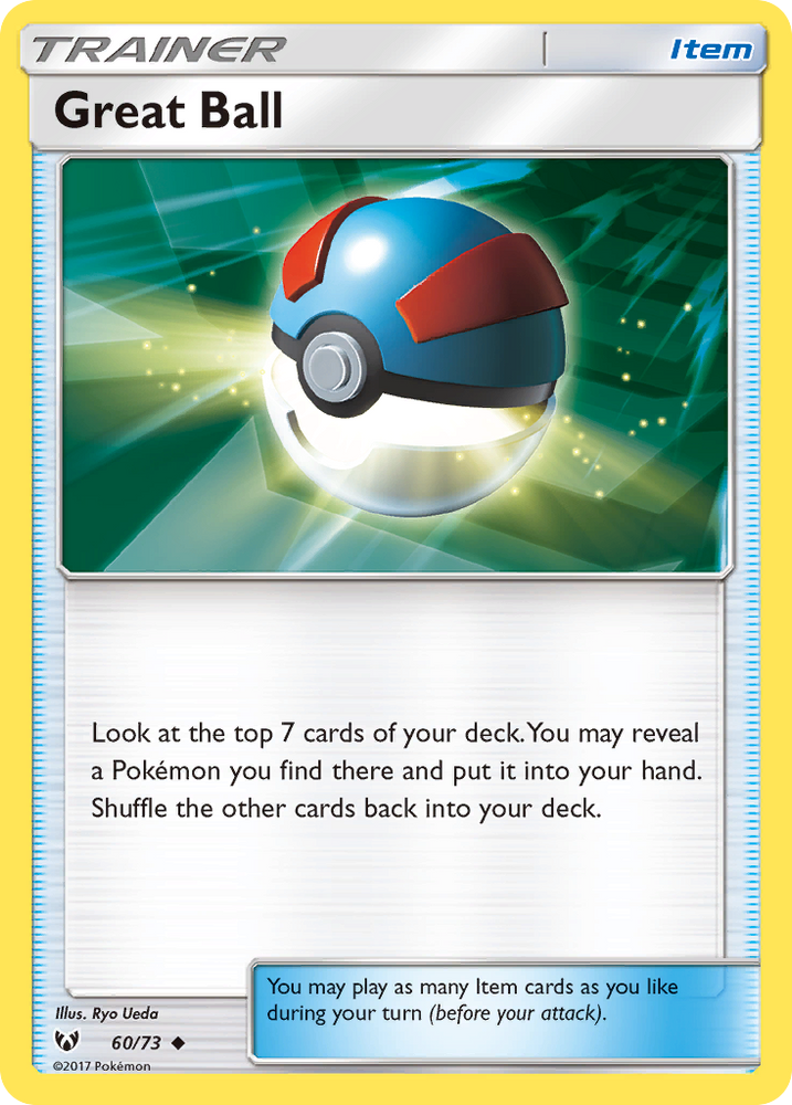 Great Ball (60/73) [Sun & Moon: Shining Legends] Pokémon