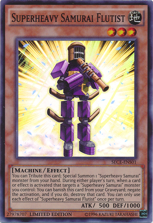 Superheavy Samurai Flutist [SECE-ENS01] Super Rare Yu-Gi-Oh!