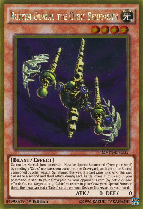 Buster Gundil the Cubic Behemoth [MVP1-ENG35] Gold Rare Yu-Gi-Oh!