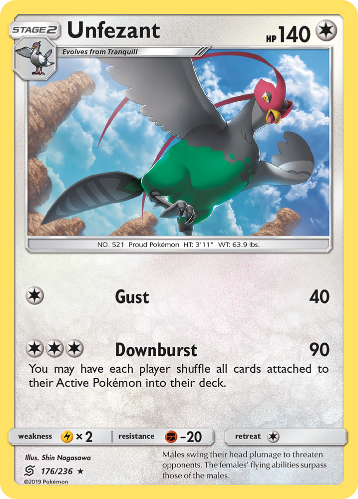 Unfezant (176/236) [Sun & Moon: Unified Minds] Pokémon