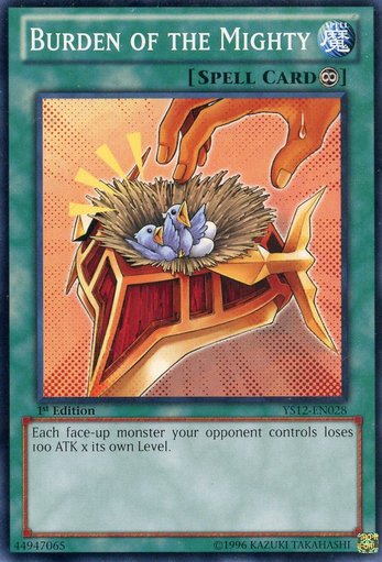 Burden of the Mighty [YS12-EN028] Common Yu-Gi-Oh!