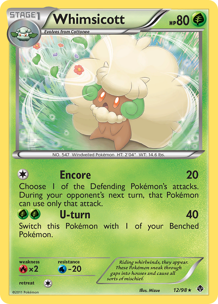 Whimsicott (12/98) [Black & White: Emerging Powers] Pokémon