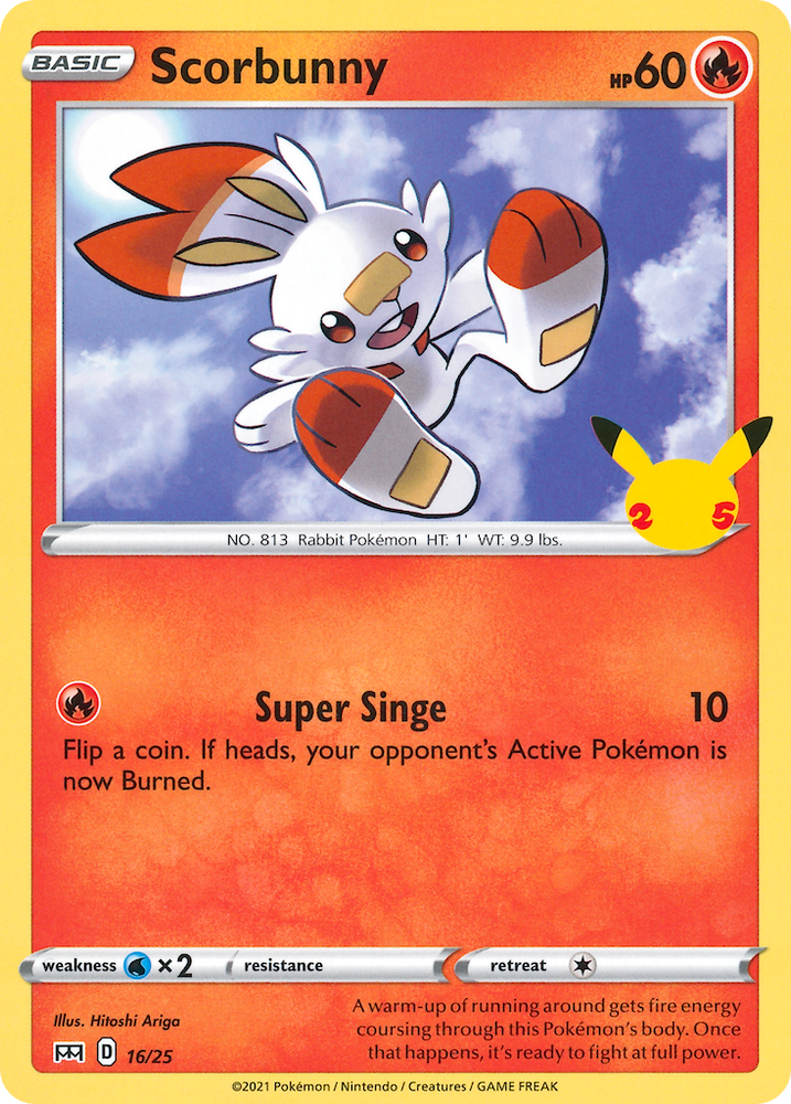 Scorbunny (16/25) [McDonald's 25th Anniversary] Pokémon