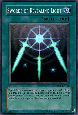 Swords of Revealing Light [LOB-EN101] Super Rare Yu-Gi-Oh!