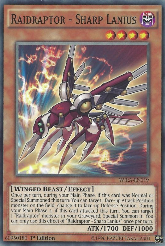 Raidraptor - Sharp Lanius [WIRA-EN019] Common Yu-Gi-Oh!
