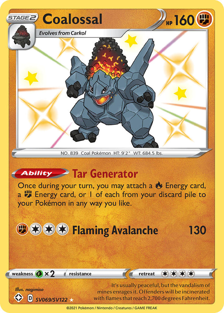 Coalossal (SV069/SV122) [Sword & Shield: Shining Fates] Pokémon