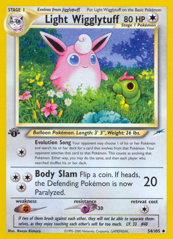 Light Wigglytuff (54/105) [Neo Destiny 1st Edition] Pokémon