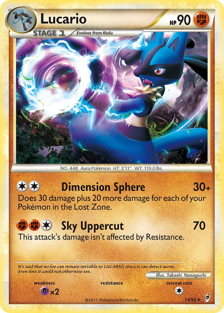 Lucario (14/95) (Theme Deck Exclusive) [HeartGold & SoulSilver: Call of Legends] Pokémon
