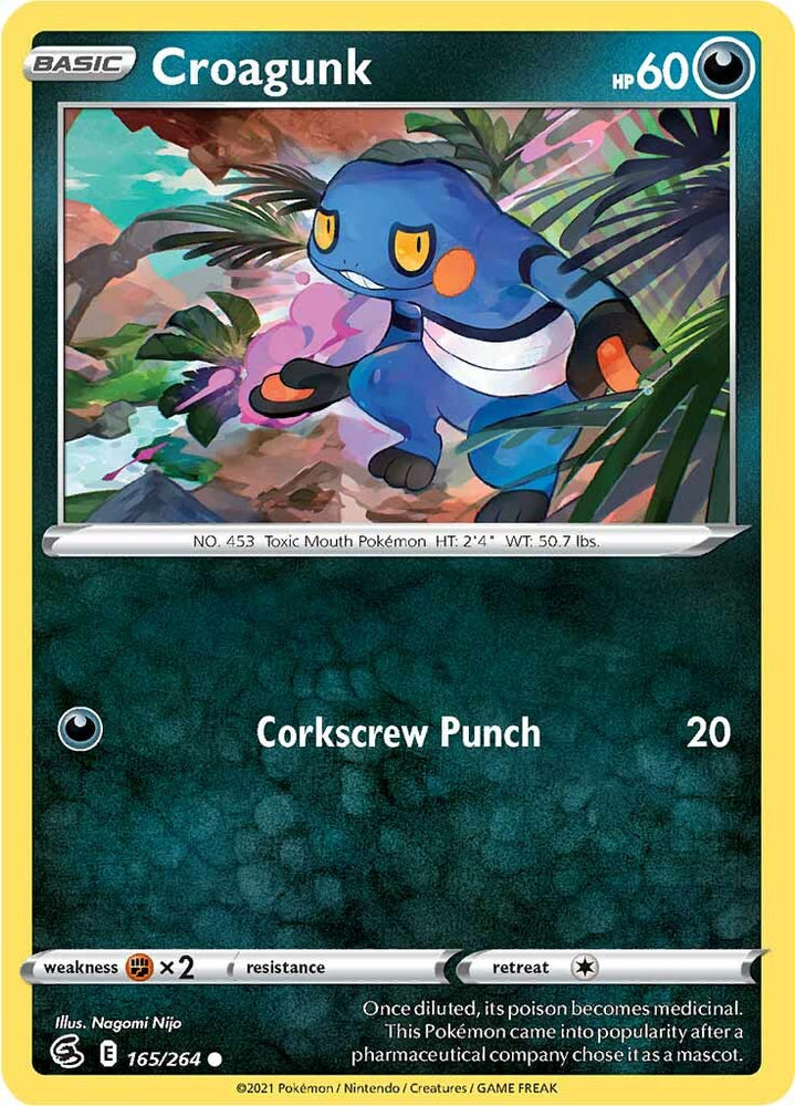 Croagunk (165/264) [Sword & Shield: Fusion Strike] Pokémon