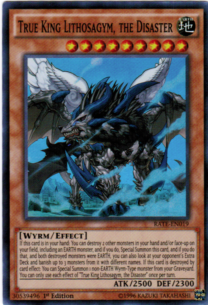 True King Lithosagym, the Disaster [RATE-EN019] Super Rare Yu-Gi-Oh!