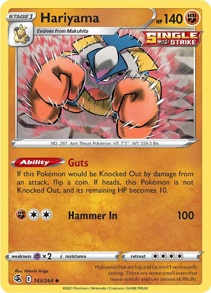 Hariyama (143/264) [Sword & Shield: Fusion Strike] Pokémon