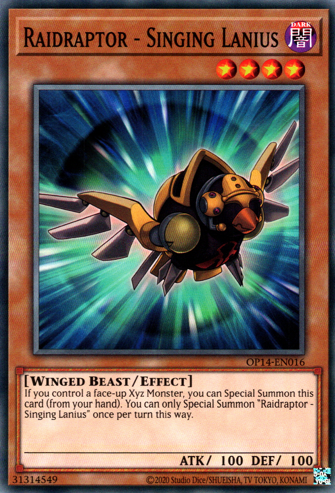 Raidraptor - Singing Lanius [OP14-EN016] Common Yu-Gi-Oh!
