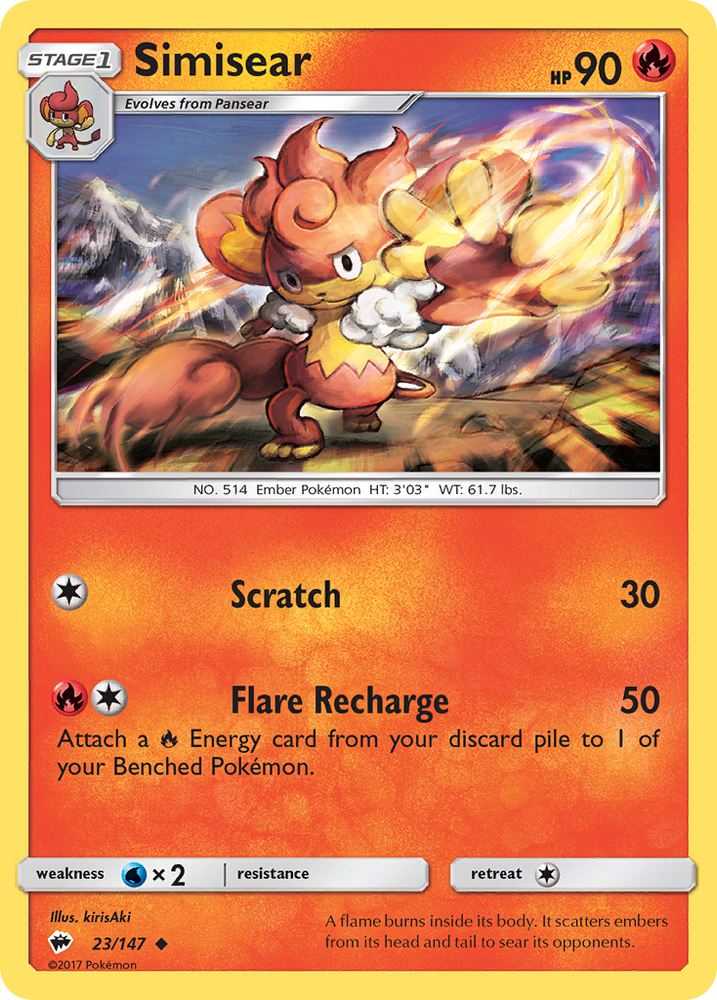 Simisear (23/147) [Sun & Moon: Burning Shadows] Pokémon