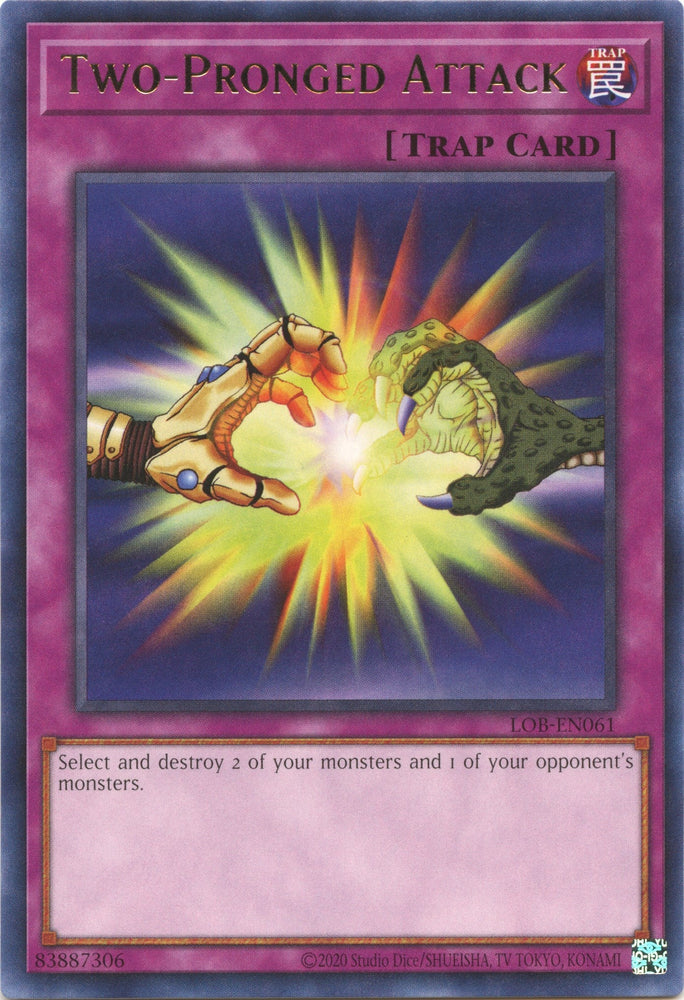 Two-Pronged Attack (25th Anniversary) [LOB-EN061] Rare Yu-Gi-Oh!