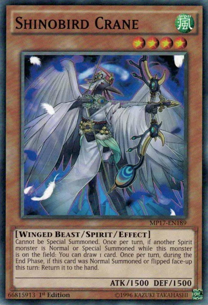Shinobird Crane [MP17-EN189] Common Yu-Gi-Oh!