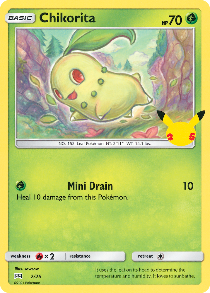 Chikorita (2/25) [McDonald's 25th Anniversary] Pokémon