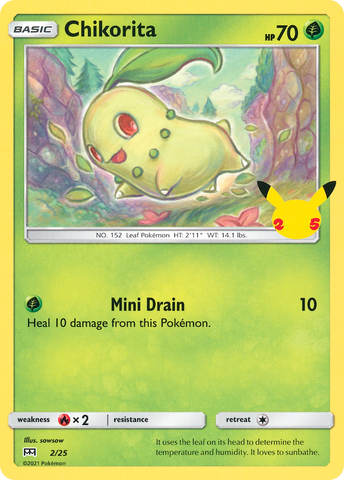 Chikorita (2/25) [McDonald's 25th Anniversary] Pokémon