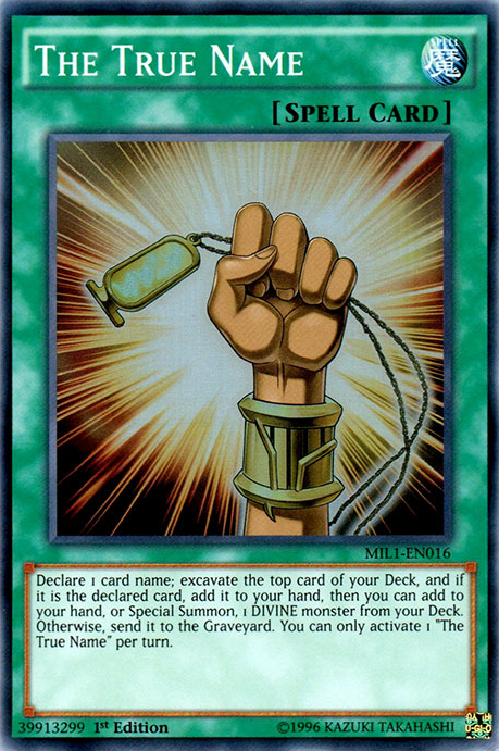 The True Name [MIL1-EN016] Super Rare Yu-Gi-Oh!