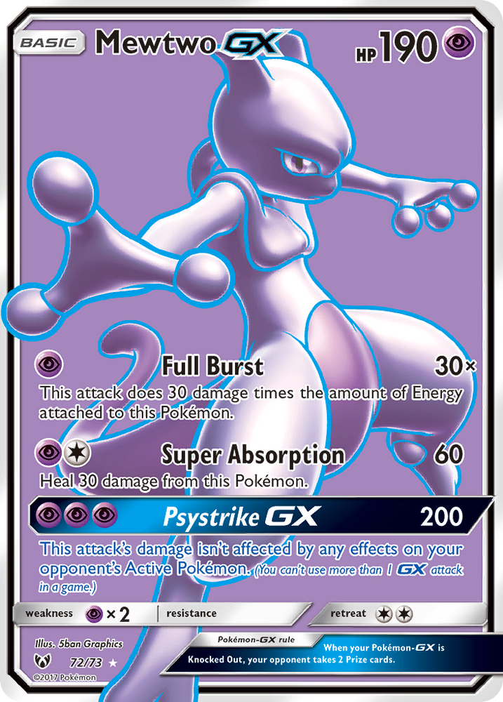 Mewtwo GX (72/73) [Sun & Moon: Shining Legends] Pokémon