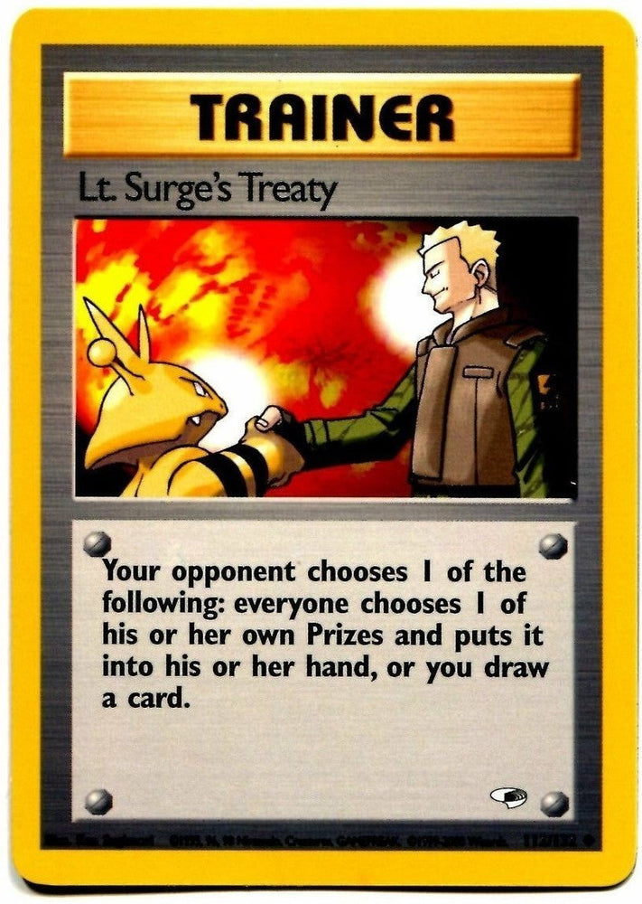Lt. Surge's Treaty (112/132) [Gym Heroes Unlimited] Pokémon