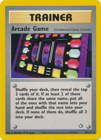 Arcade Game (83/111) [Neo Genesis Unlimited] Pokémon