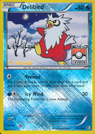 Delibird (38/149) (League Promo 1st Place) [Black & White: Boundaries Crossed] Pokémon