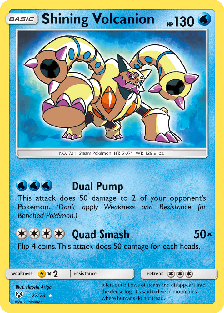 Shining Volcanion (27/73) [Sun & Moon: Shining Legends] Pokémon