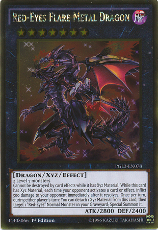 Red-Eyes Flare Metal Dragon [PGL3-EN078] Gold Rare Yu-Gi-Oh!