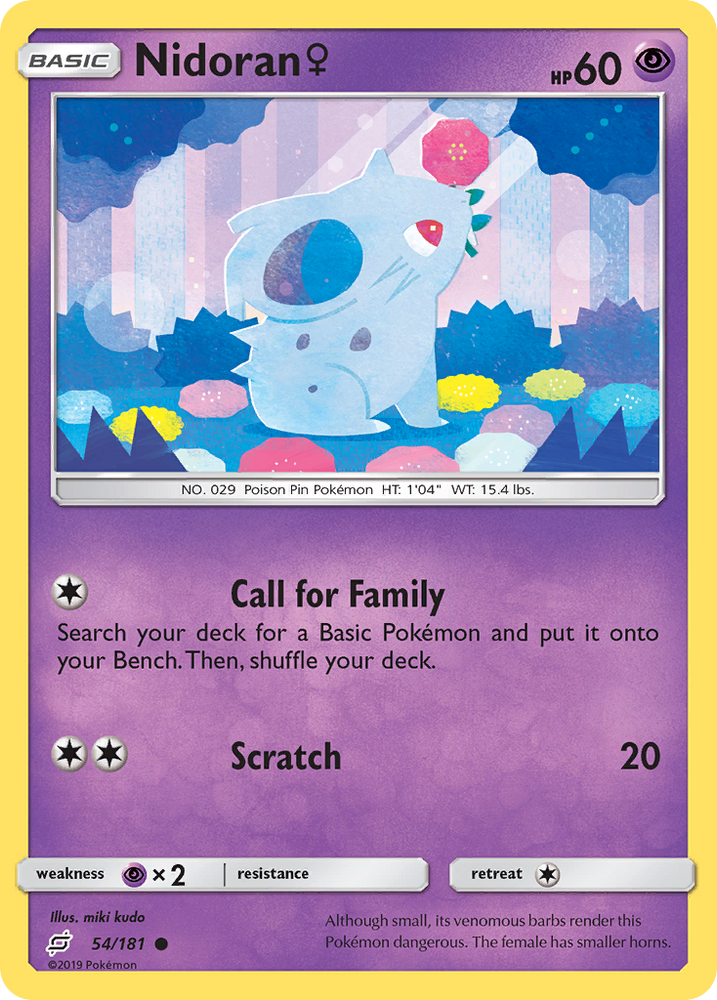 Nidoran (54/181) (Female) [Sun & Moon: Team Up] Pokémon