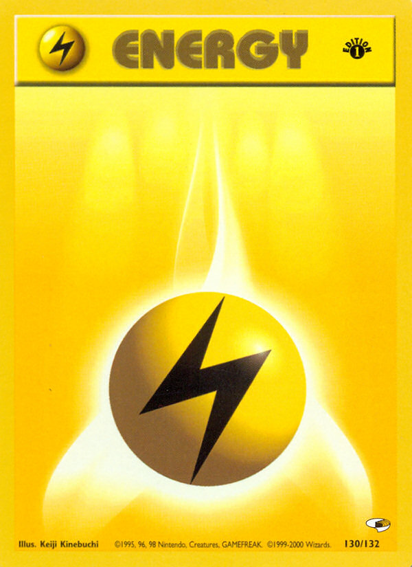 Lightning Energy (130/132) [Gym Heroes 1st Edition] Pokémon