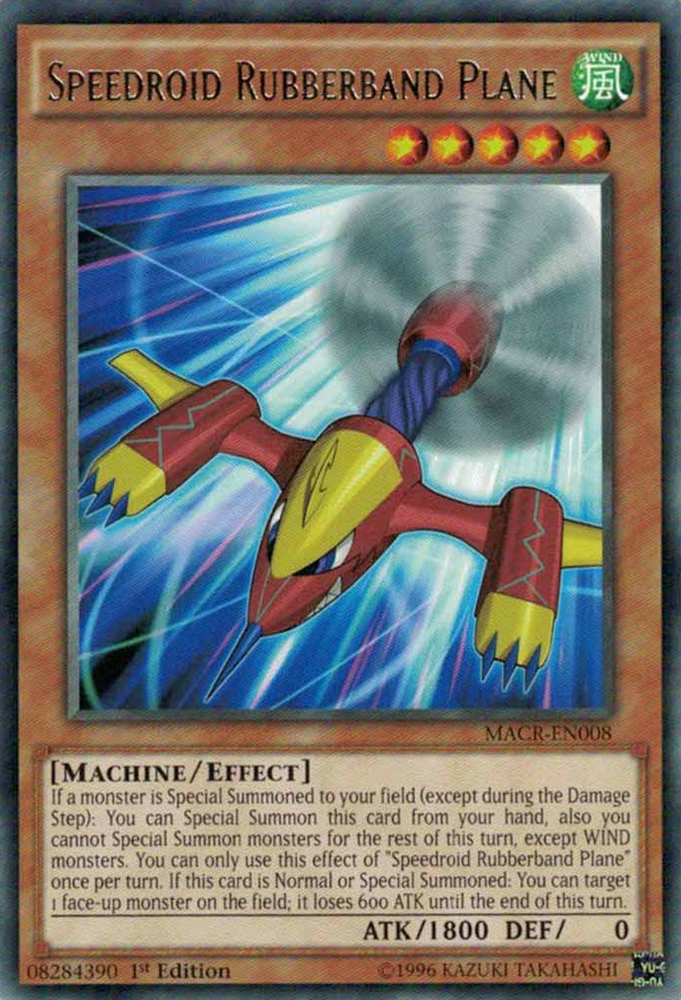Speedroid Rubberband Plane [MACR-EN008] Rare Yu-Gi-Oh!