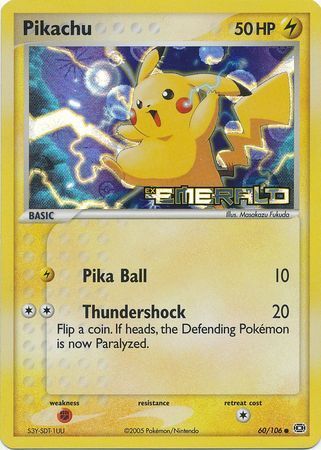 Pikachu (60/106) (Stamped) [EX: Emerald] Pokémon