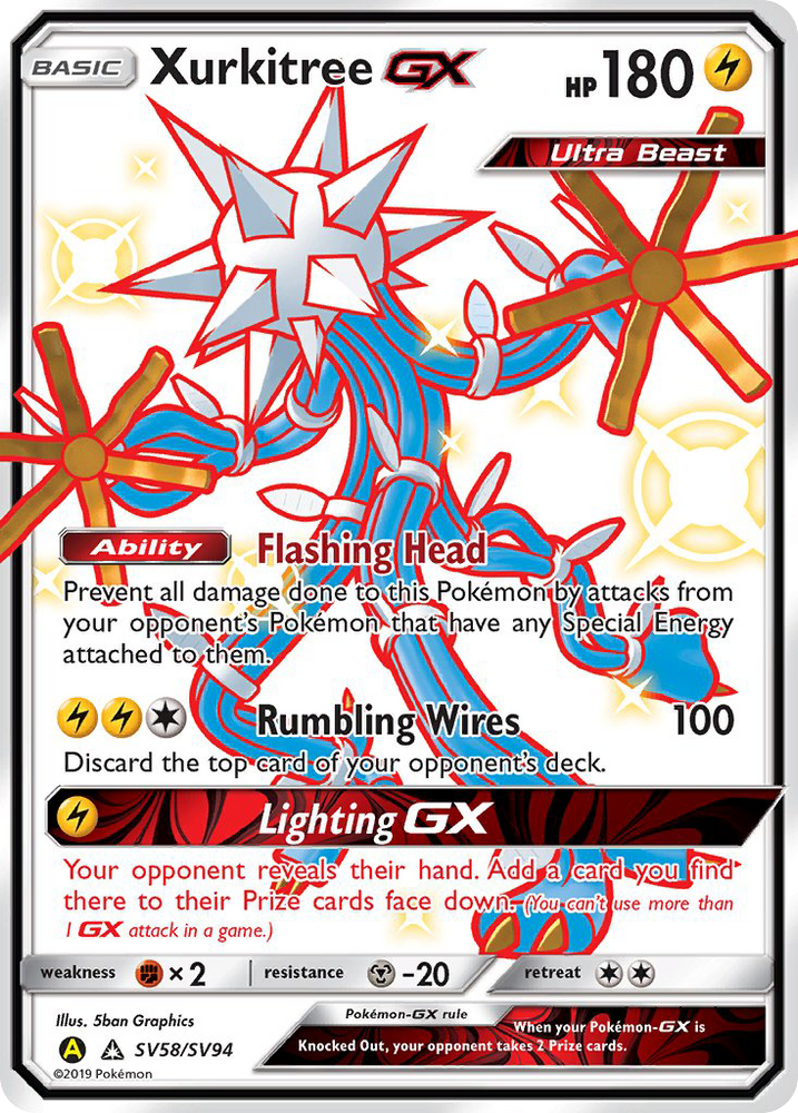 Xurkitree GX (SV58/SV94) [Sun & Moon: Hidden Fates - Shiny Vault] Pokémon