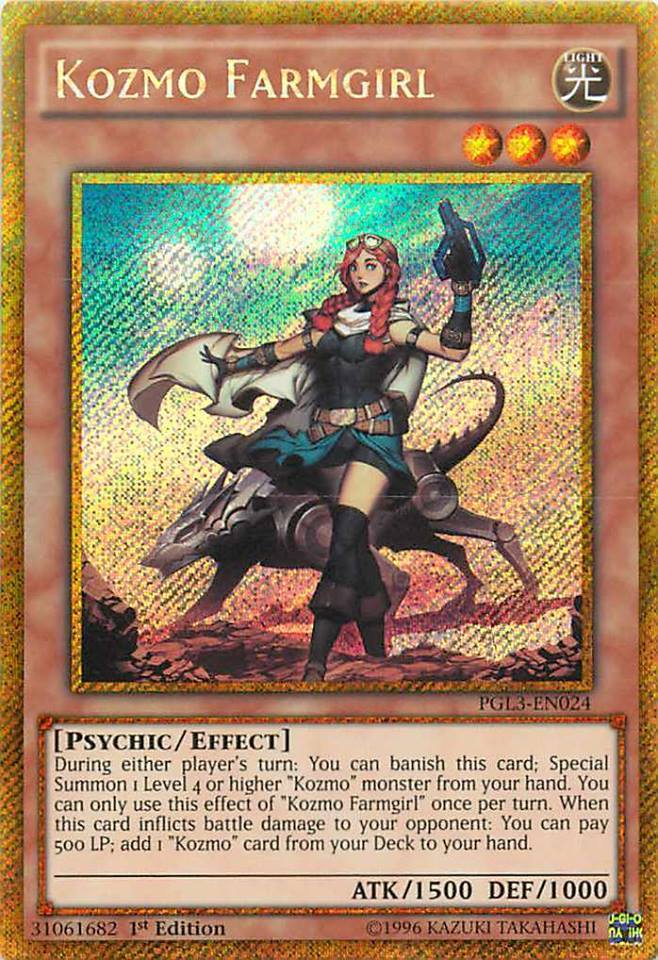 Kozmo Farmgirl [PGL3-EN024] Gold Secret Rare Yu-Gi-Oh!