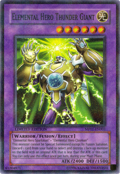 Elemental Hero Thunder Giant [MF01-EN001] Parallel Rare Yu-Gi-Oh!