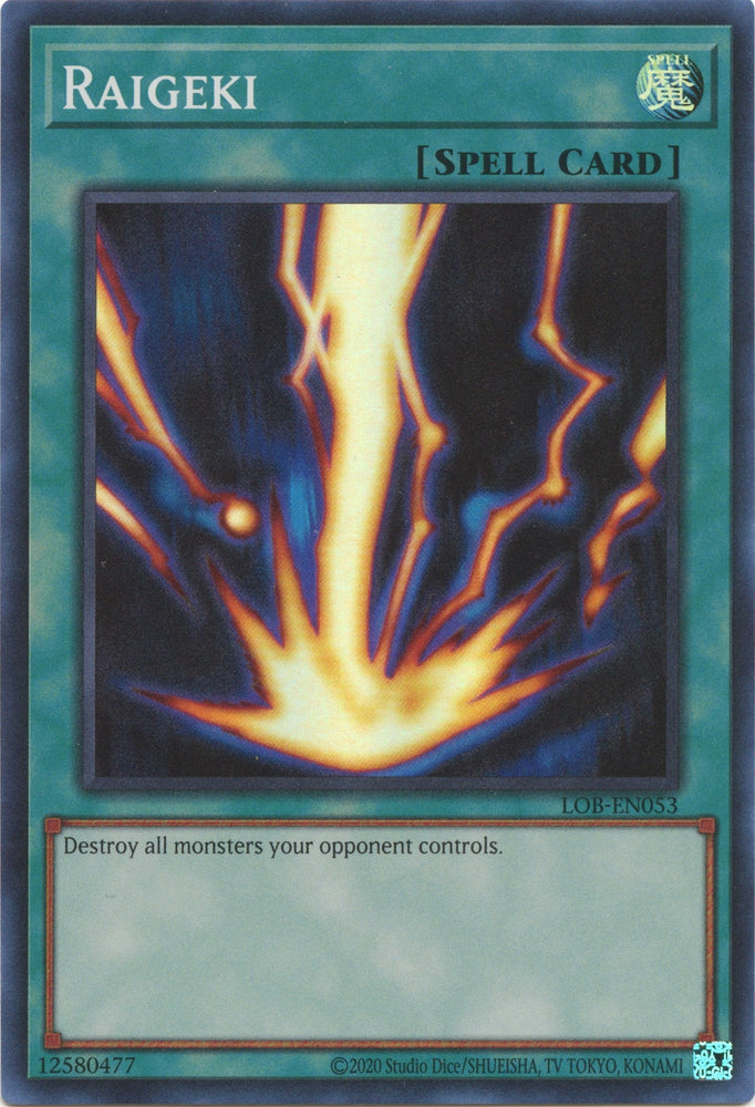 Raigeki (25th Anniversary) [LOB-EN053] Super Rare Yu-Gi-Oh!