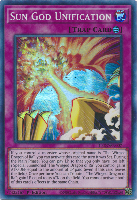 Sun God Unification [LED7-EN007] Super Rare Yu-Gi-Oh!