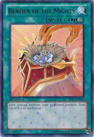 Burden of the Mighty [BP01-EN045] Starfoil Rare Yu-Gi-Oh!