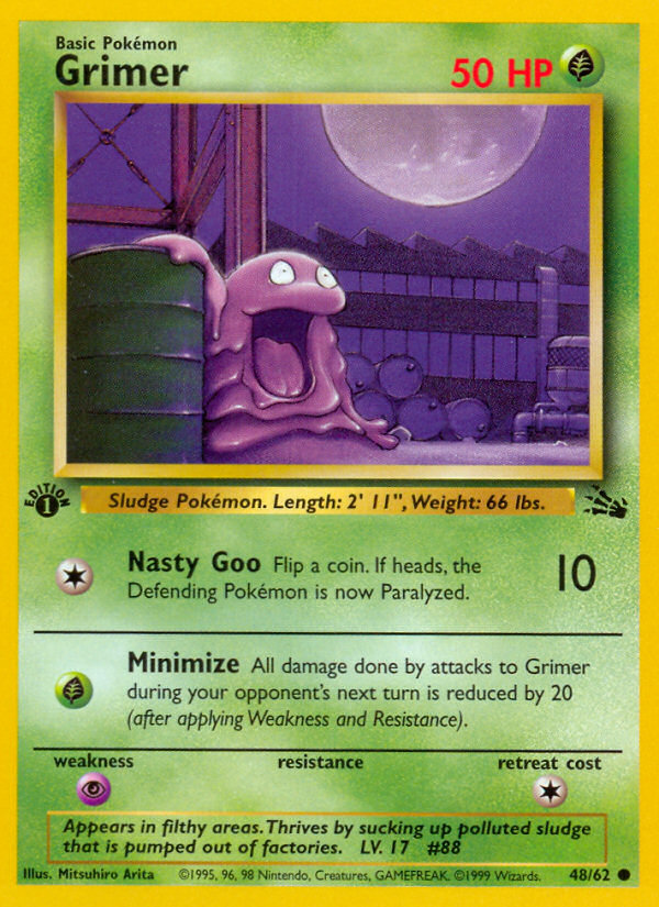 Grimer (48/62) [Fossil 1st Edition] Pokémon