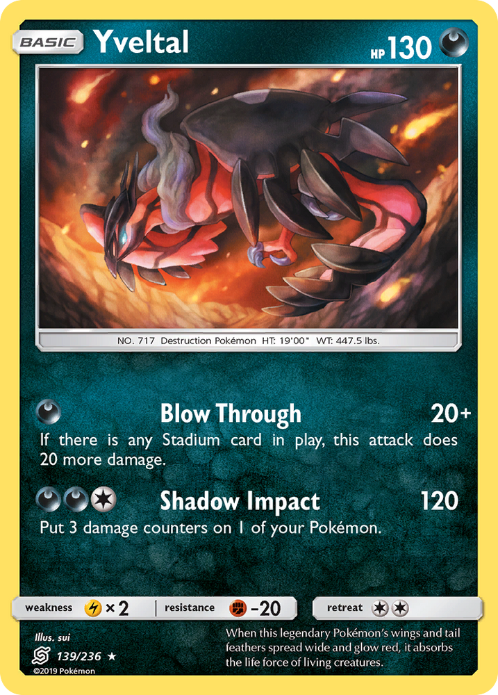 Yveltal (139/236) [Sun & Moon: Unified Minds] Pokémon
