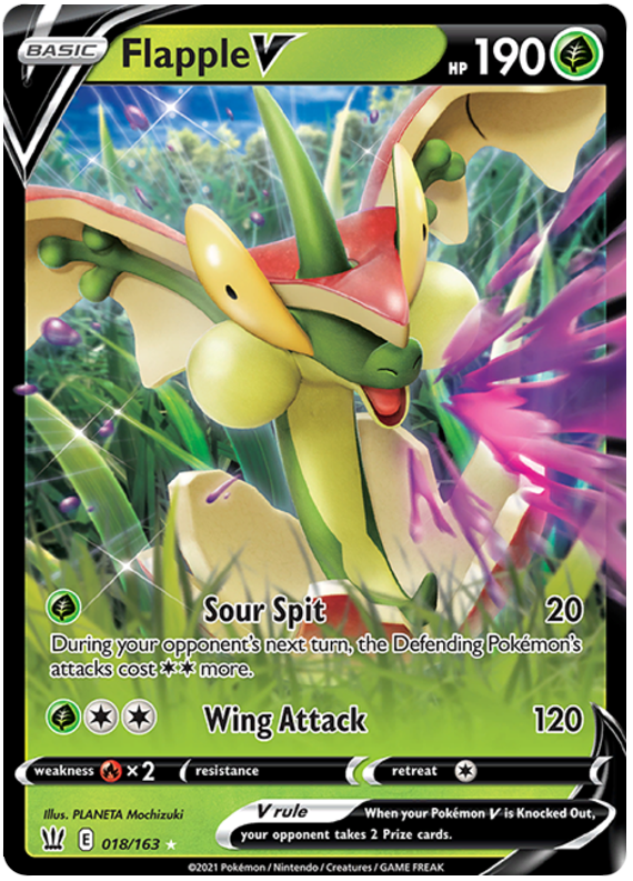 Flapple V (018/163) [Sword & Shield: Battle Styles] Pokémon