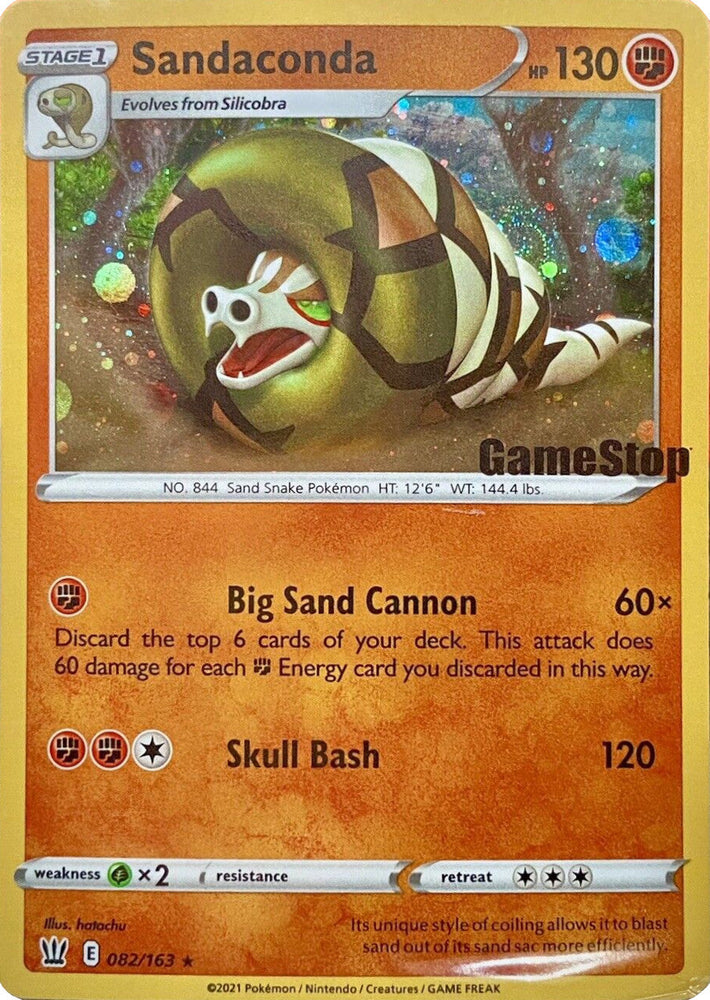 Sandaconda (082/163) (GameStop Exclusive) [Sword & Shield: Battle Styles] Pokémon