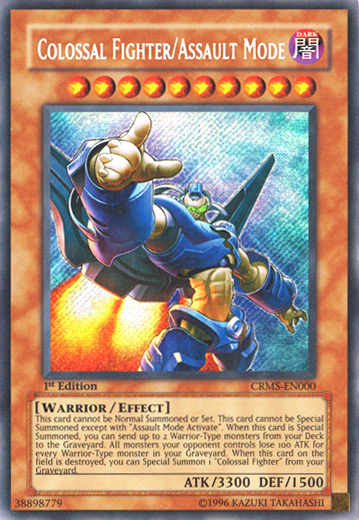 Colossal Fighter/Assault Mode [CRMS-EN000] Secret Rare Yu-Gi-Oh!