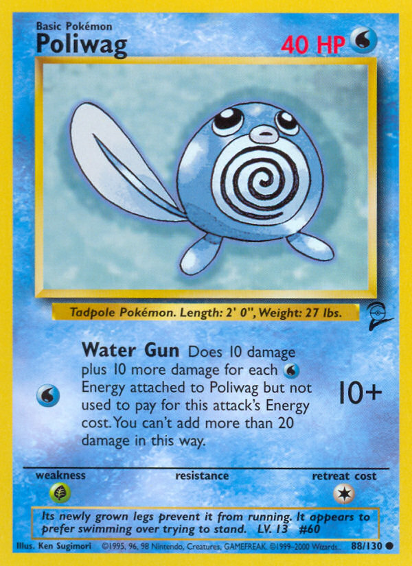 Poliwag (88/130) [Base Set 2] Pokémon